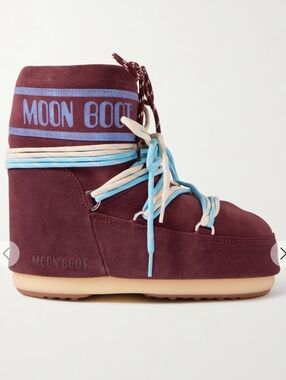 Moon Boot Suede Low Icon Boot Burgundy Moon Boot Low Icon  Suede Boots Burgundy